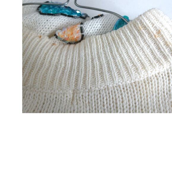 Vintage Laura Winston Floral Sequin Sweater Size Large - Picture 5 of 9